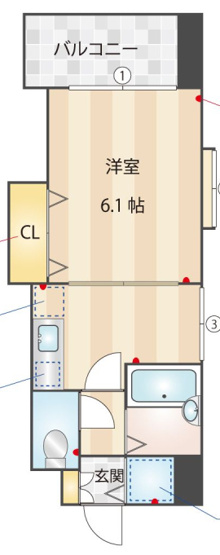 【間取り】 | クロスステージ博多駅前 | 現況優先。