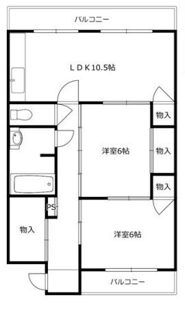 【間取り】 | 小曽根マンション