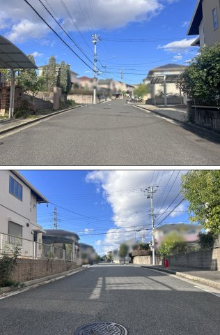 【前面道路含む現地写真】 | 桑名市陽だまりの丘４丁目 | 前面道路