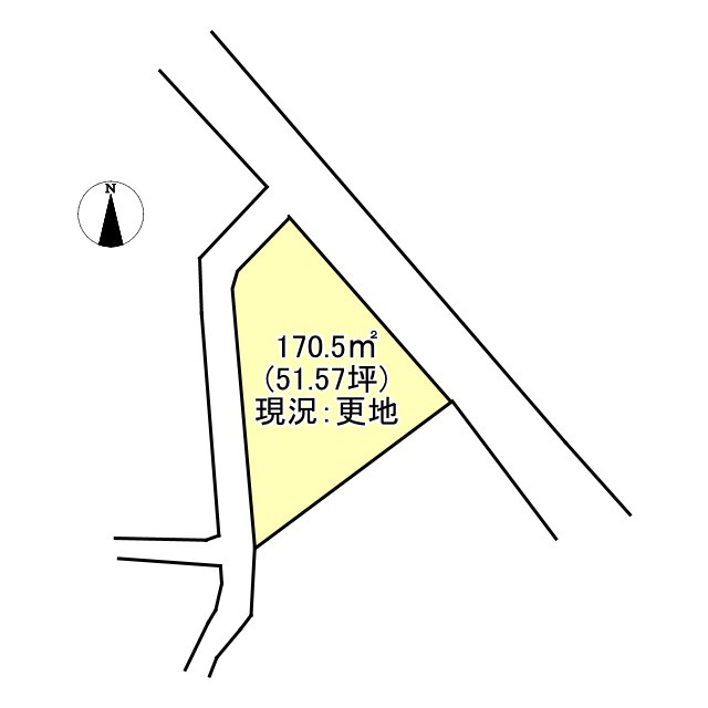 西条市氷見丙の売地の土地図