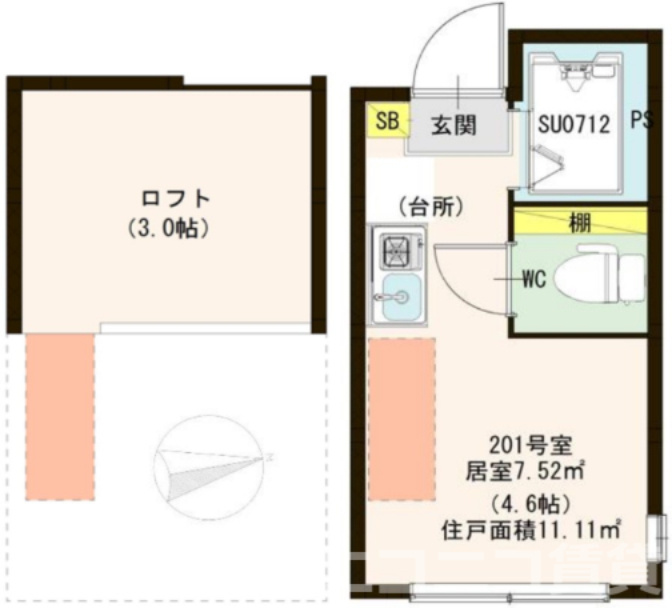 豊島区南長崎２丁目のアパートの間取り