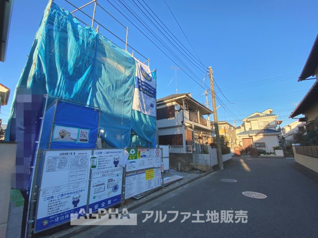 立川市砂川町7丁目新築戸建の前面道路含む現地写真