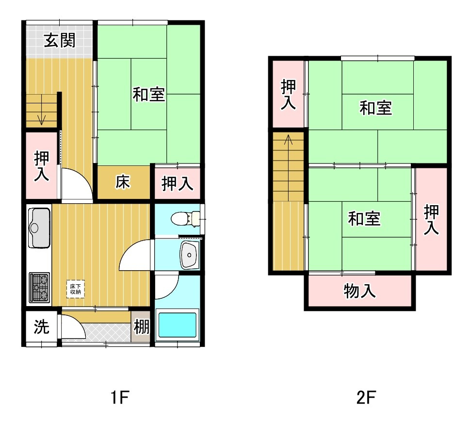 石井貸家の間取り