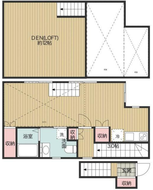 府中市若松町１丁目のアパートの間取り