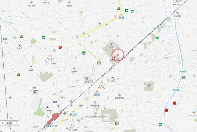 平田月極駐車場の地図