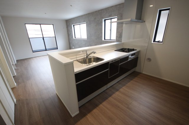 【キッチン】 | 《仲介手数料無料》桜区栄和３丁目4-10(2号棟)新築一戸建てリガーレ | 撮影日 2025年6月6日 16:50 曇り