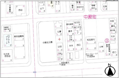 【地図】 | 西宮市　中殿町　建築条件無土地