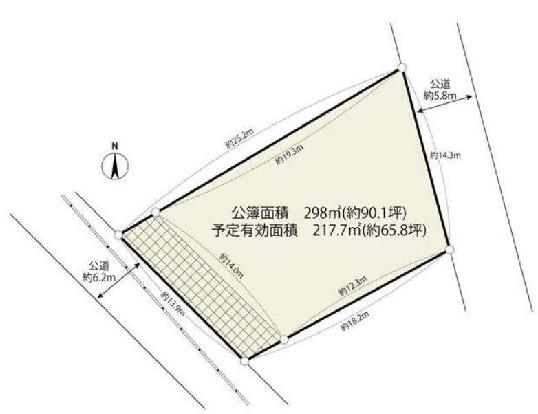 沼津市岡一色分譲地の土地図