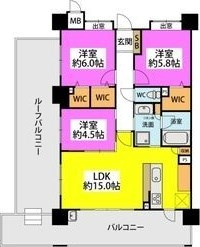 アクタス博多グランミライの間取り