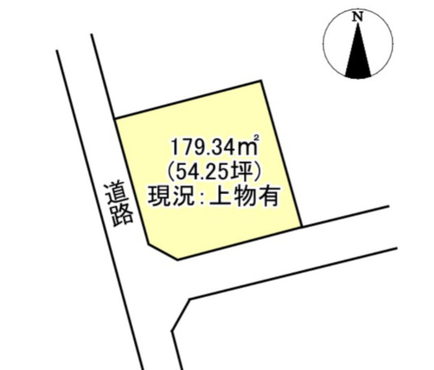 西条市小松町南川の売地の土地図