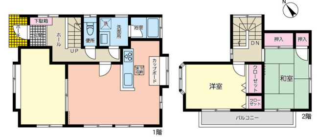 【間取り】 | 海老名市杉久保南３丁目　中古戸建て | 宅地建物取引士による不動産のご説明・現地のご案内、住宅金融普及協会住宅ローンアドバイザーが住宅ローンのアドバイスから融資実行までのお手伝いをしっかりサポートします♪