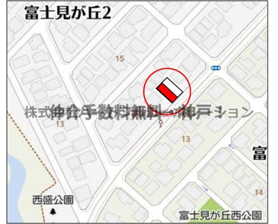 【地図】 | 神戸市西区富士見が丘２丁目　新築戸建１号棟　仲介手数料無料！ | 西区富士見が丘２　新築１号棟　仲介手数料無料！