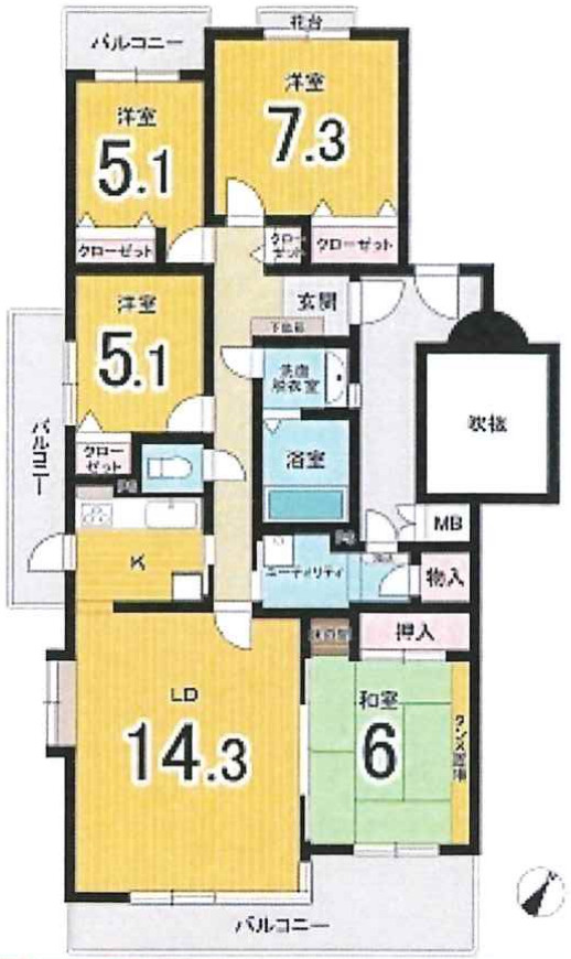 森の里ベルフォーレ３号棟の外観