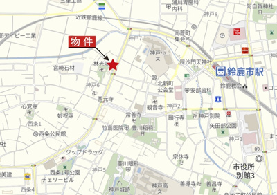 【地図】 | 鈴鹿市神戸7丁目 | 広域Map