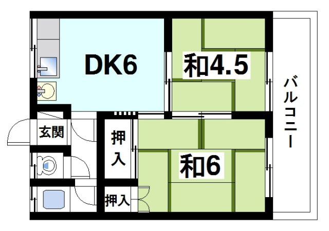 いせやハイツの間取り