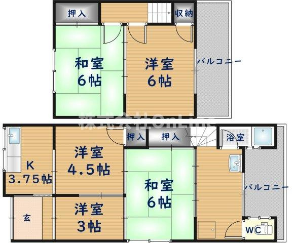 【間取り】 | 植田貸家