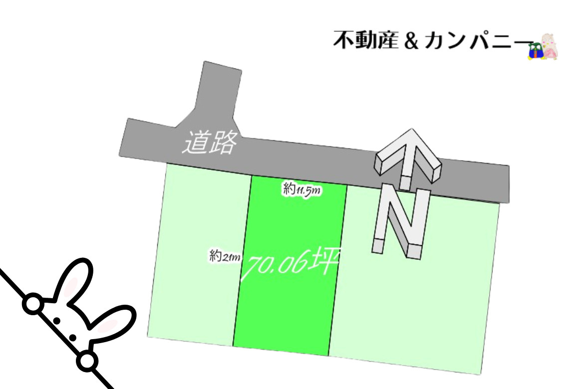 徒歩3分以内でコンビニもドラッグストアも病院も…全てが揃う場所、松山市中央のトチの土地図