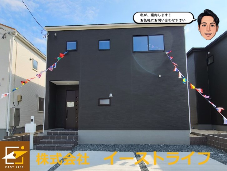 【新築戸建】さらに値下げ！平泉崎第7※子育て支援対象※の外観|値下げしました！　2号棟外観写真　いつでもご案内いたします！（担当：梶田　Tel：080-9052-9009）