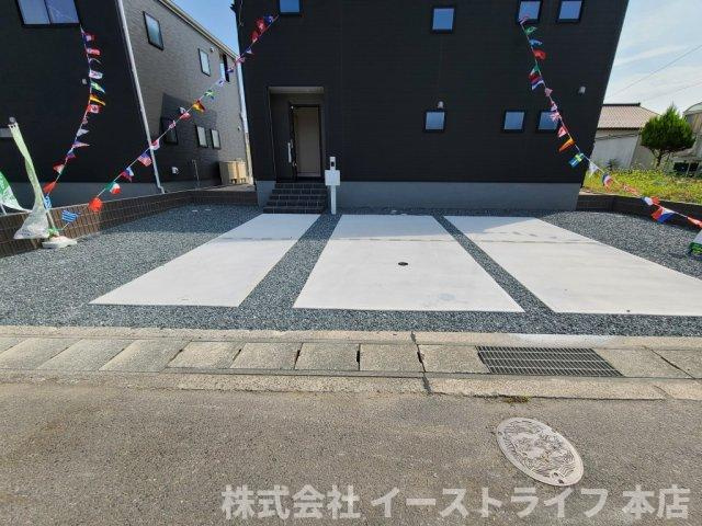 【新築戸建】さらに値下げ！平泉崎第7※子育て支援対象※の駐車場|1号棟写真　カースペースです。
