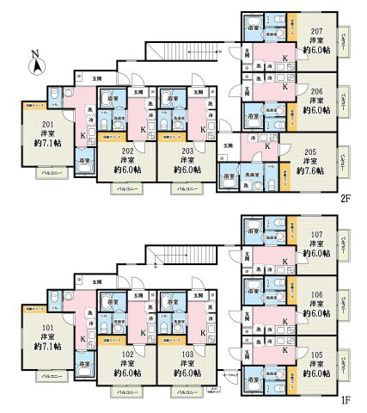 キャメル新八柱２Ｃの区画図