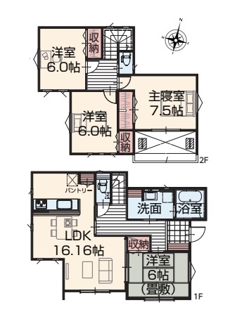川島町下伊草　新築一戸建て　いろどりアイタウン　07の間取り|川島町下伊草　新築一戸建て　いろどりアイタウン　07、4LDK、土地面積183.00m2、建物面積103.50m2