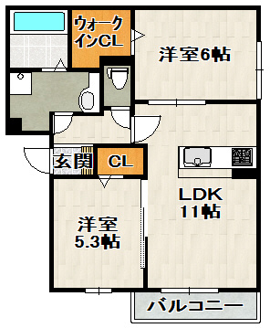 D-room昆陽北の間取り