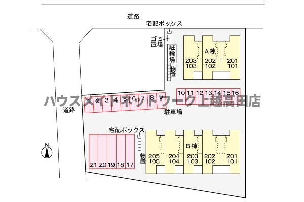 メルティー・アイⅣ　Ｂの区画図|配置図