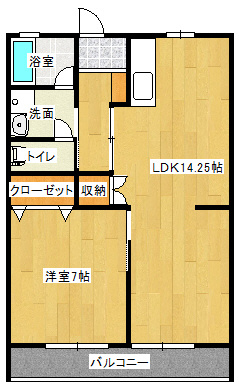 小山市東間々田２丁目のアパートの間取り