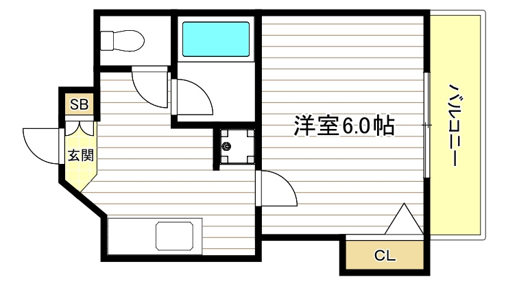 ハーバーライフ市岡の間取り