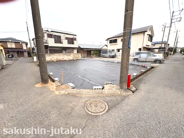 八千代台東５丁目　売地の前面道路含む現地写真|八千代台東５丁目　売地　建築条件なし　整形地　更地　丁度いい３９坪！　南西×北西角地