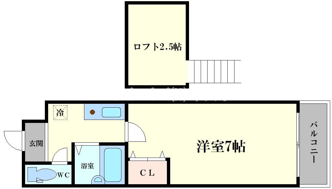 レスポワル新町の間取り