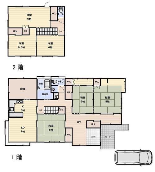 ■□錦海町2丁目中古戸建□■の間取り|部屋数が多い平成6年築の住宅になります。