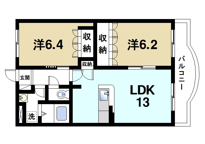 アスールの間取り|カップルさんにもおすすめの快適な間取りです