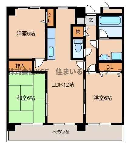 風祭ハイツの間取り