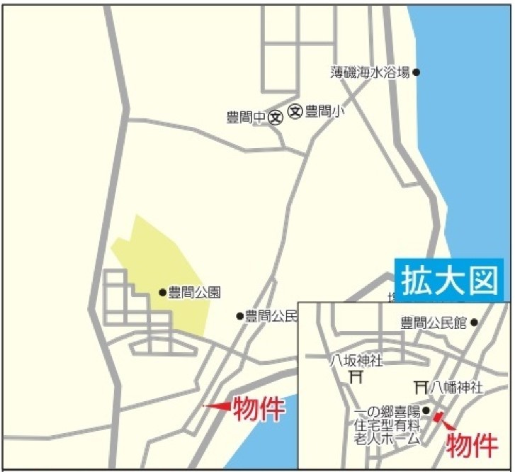 いわき市平豊間第8　Cradle garden　全8棟の地図