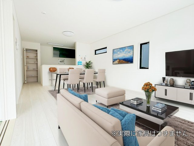 いわき市平幕ノ内　AiTOWN　全21棟の居間・リビング|■家具を置いたイメージ図です※実際に家具はつきません。