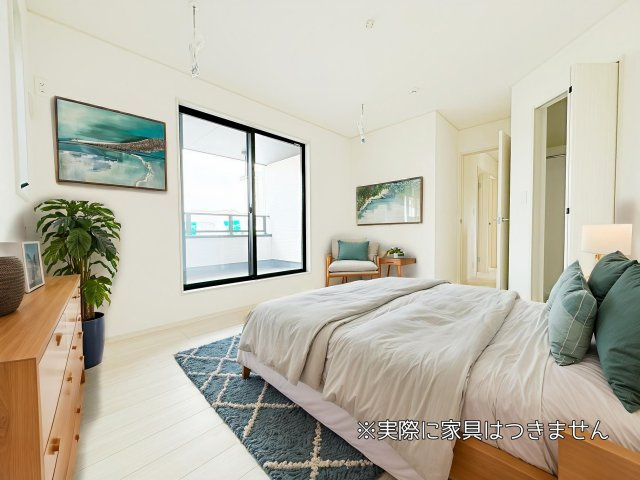 いわき市平幕ノ内　AiTOWN　全21棟の洋室|■家具を置いたイメージ図です※実際に家具はつきません。
インテリアなど置いても余裕の広さですね♪