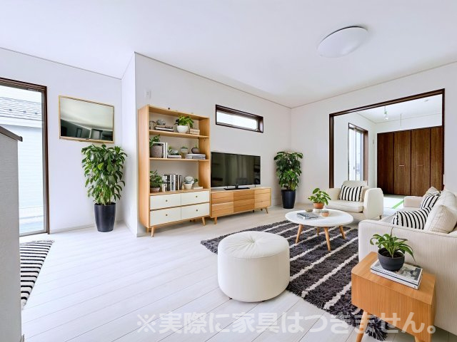 いわき市平幕ノ内　AiTOWN　全21棟の居間・リビング|※家具を配置した場合のイメージ図になります！実際に家具はつきません。