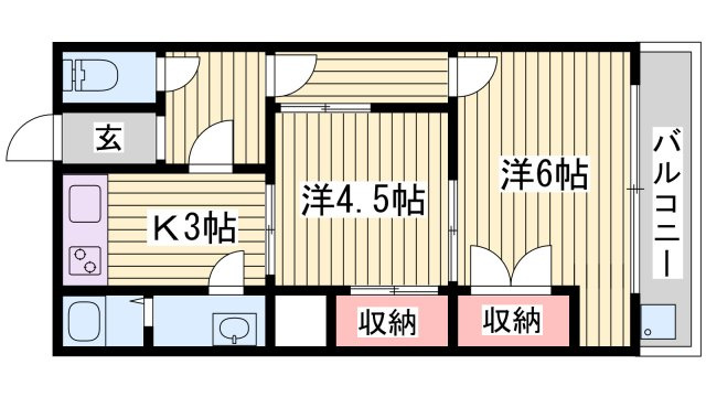 網干コーポの間取り