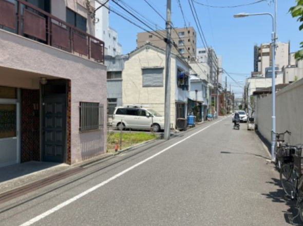 台東区今戸２丁目新築戸建の前面道路含む現地写真