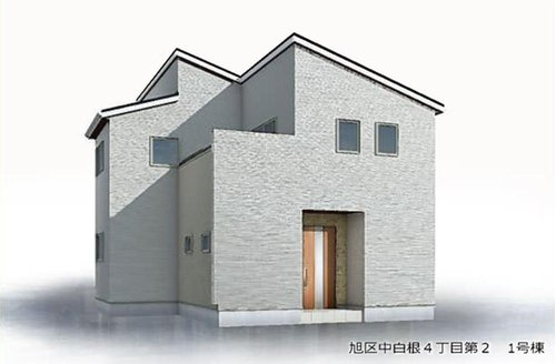 【横浜市旭区中白根4丁目30-15新築戸建て】★仲介手数料無料★（上白根小学校・上白根北中学校）の外観パース