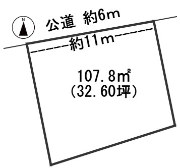 ６３３６８　岐阜市白菊町土地の区画図