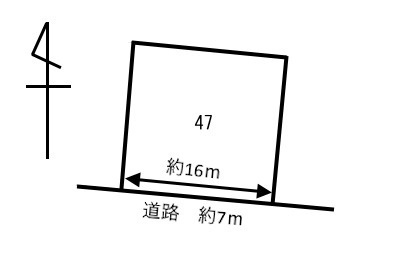 土地　稲葉西1丁目の土地図
