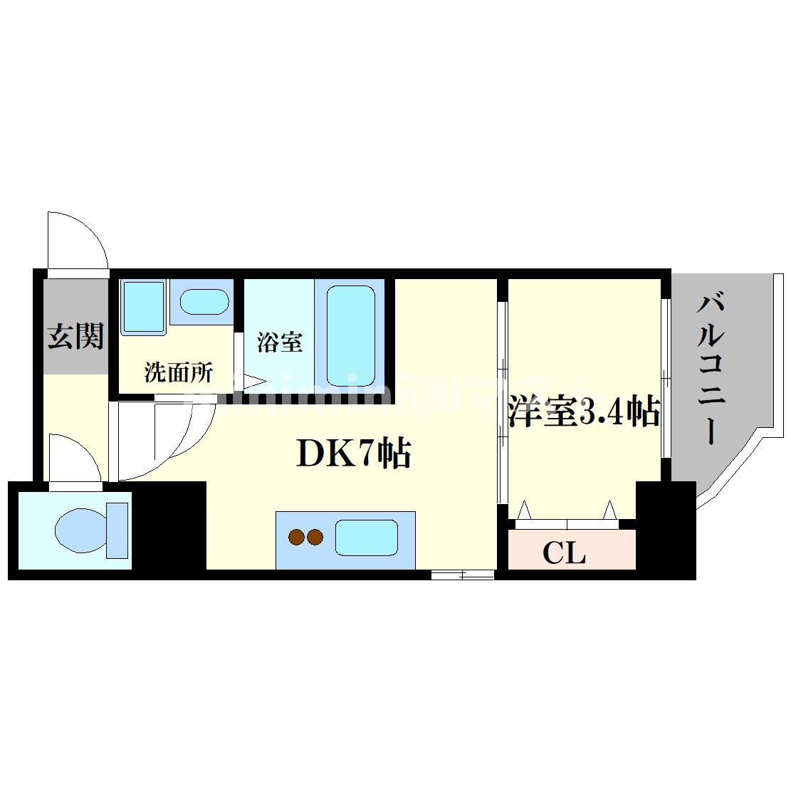 エスリードレジデンス大阪福島フロントの間取り