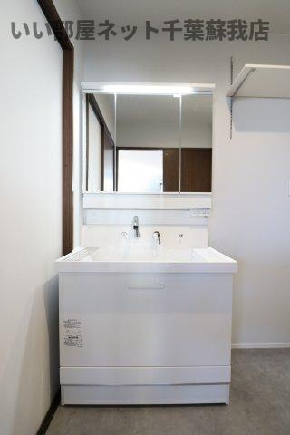 Ｌａ　ｃａｓａⅠ棟の洗面所|コンパクトで使いやすい洗面所