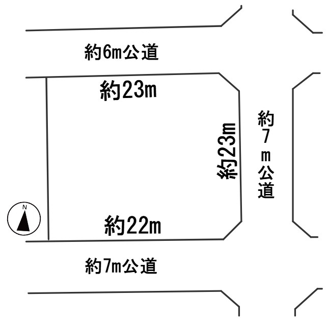 ６４５０５　岐阜市日野北５丁目土地の区画図