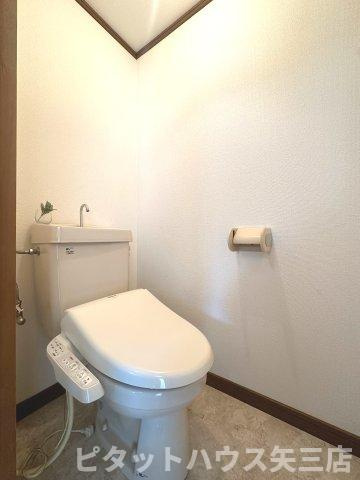 天神マンションⅠのトイレ|落ち着いたトイレです