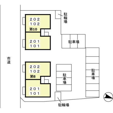 グリーンテリア　第８の区画図