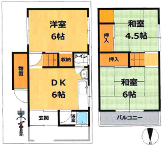 【間取り】 | 高槻市赤大路町　中古戸建