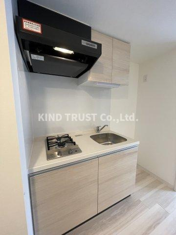 GRACE NORTH NISHITEMMAのキッチン|コンパクトなキッチンで掃除もラクラク